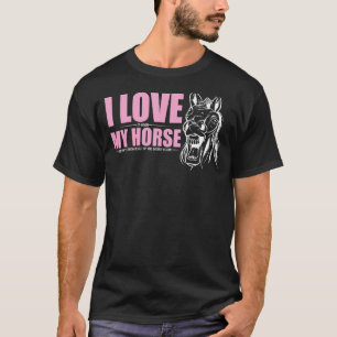 Nur ein Mädchen, das Pferde Liebe, Pferderennen fü T-Shirt