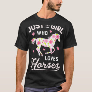 Nur ein Mädchen, das Pferde Liebe Reiten Frauen 1 T-Shirt