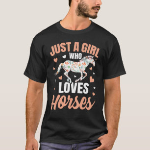 Nur ein Mädchen, das Pferde Liebe Reiten T-Shirt
