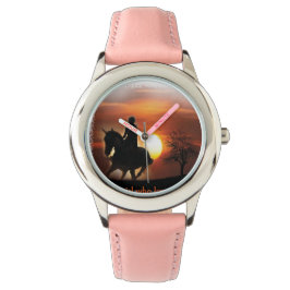 nur ein Mädchen, das Pferde Lieben Armbanduhr