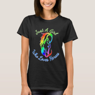 Nur ein Mädchen, das Pferde Lieben Reiten Geschenk T-Shirt