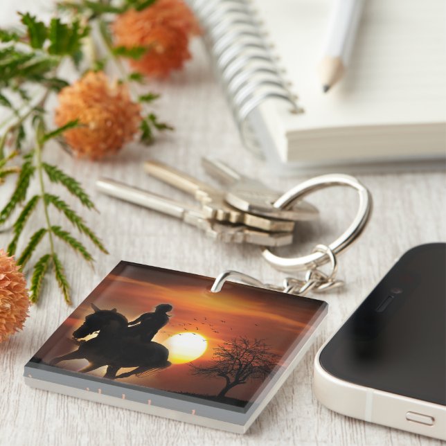 nur ein Mädchen, das Pferde Lieben Schlüsselanhänger (Vorderseite rechts)