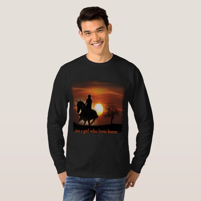 nur ein Mädchen, das Pferde Lieben T-Shirt (Vorne ganz)