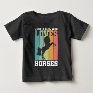 Nur ein Mädchen, das Pferde liebt   Pferdemädchen Baby T-shirt