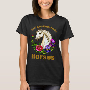 Nur Ein Mädchen Das Pferde Liebt T-Shirt