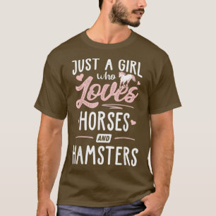 Nur ein Mädchen, das Pferde und Hamster Liebe T-Shirt