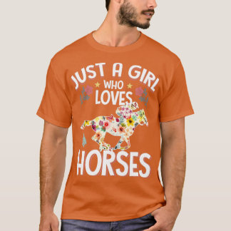 Nur ein Mädchen, das Pferdereiten Liebe T-Shirt