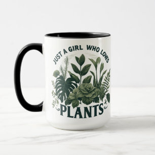 Nur ein Mädchen, das Pflanze Liebe Tasse