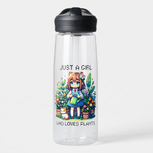 Nur ein Mädchen, das Pflanze Liebe Trinkflasche