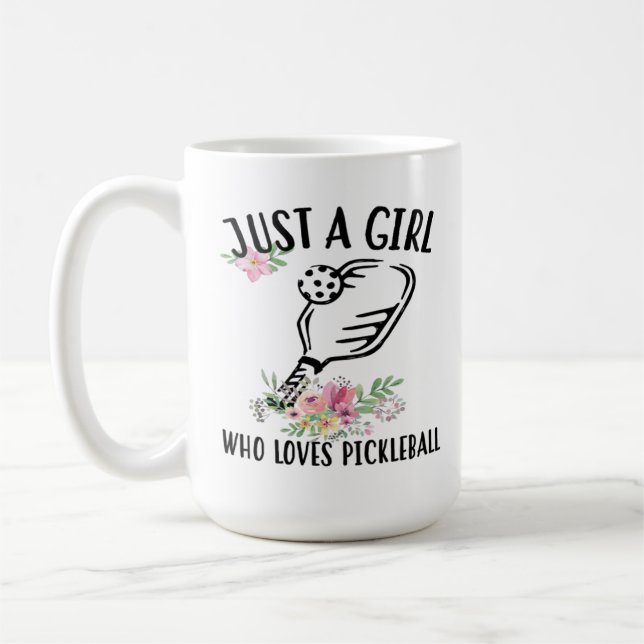Nur ein Mädchen, das Pickleball Liebe Kaffeetasse (Links)