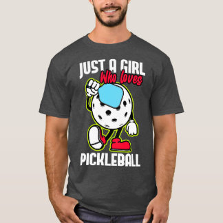 Nur ein Mädchen, das Pickleball Lieben T-Shirt