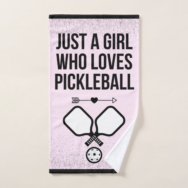 Nur ein Mädchen, das Pickleball Sporty Lieben Cool Handtuch (Handtuch)