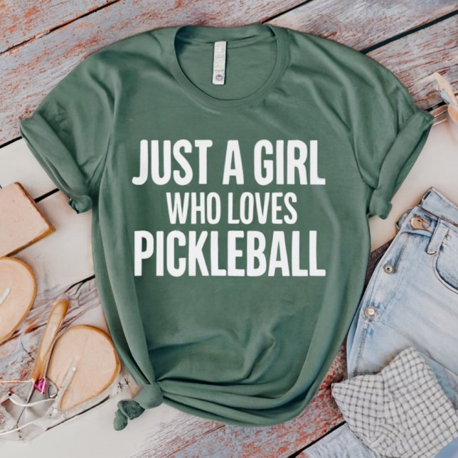 Nur ein Mädchen, das Pickleball T-Shirt Lieben (Von Creator hochgeladen)
