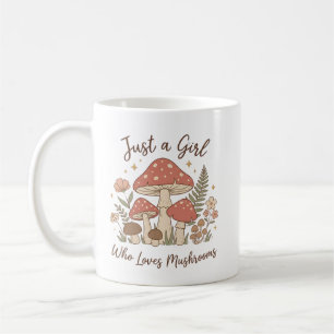 Nur ein Mädchen, das Pilze liebt Tasse