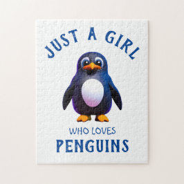 Nur ein Mädchen, das Pinguine Liebe
