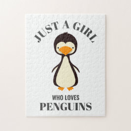 Nur ein Mädchen, das Pinguine Liebe