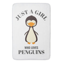 Nur ein Mädchen, das Pinguine Liebe Badematte