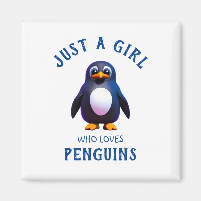 Nur ein Mädchen, das Pinguine Liebe Magnet (Vorne)