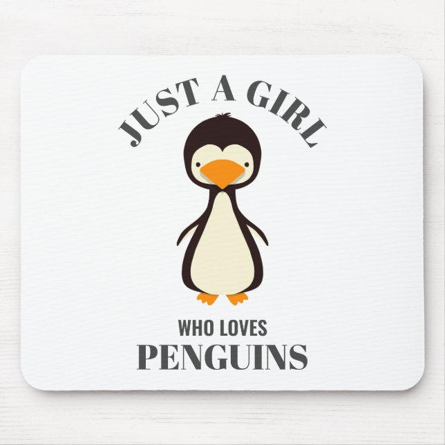 Nur ein Mädchen, das Pinguine Liebe Mousepad (Vorne)