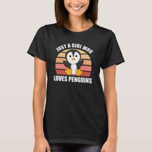 Nur ein Mädchen, das Pinguine Liebe - Niedlicher P T-Shirt
