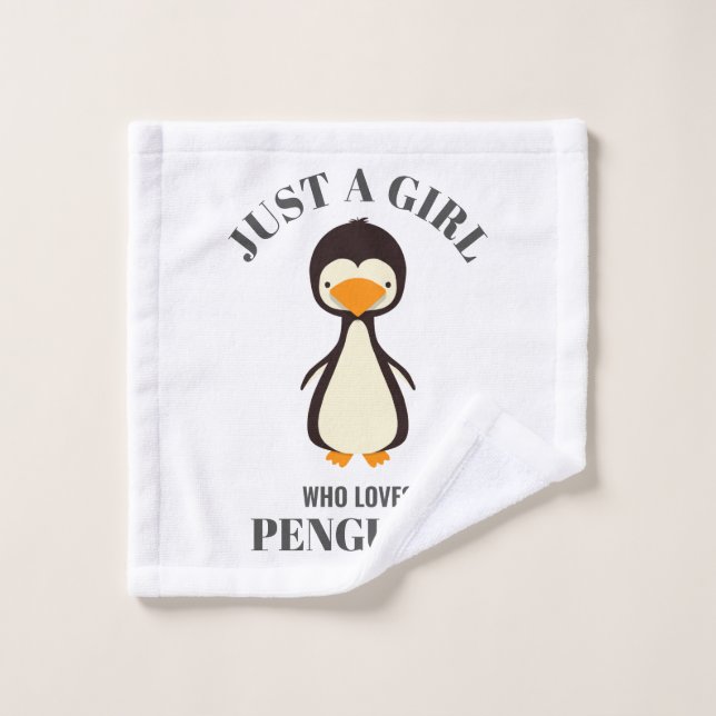 Nur ein Mädchen, das Pinguine Liebe Waschlappen (Waschlappen)