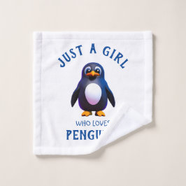 Nur ein Mädchen, das Pinguine Liebe Waschlappen