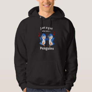 Nur ein Mädchen, das Pinguine Niedliche Natur Lieb Hoodie