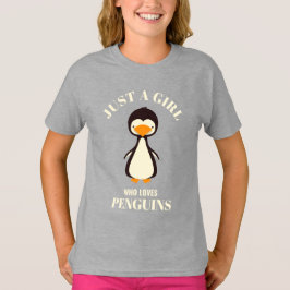 Nur ein Mädchen, das Pinguine T - Shirt Lieben