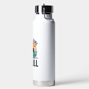Nur ein Mädchen, das Pitbull Vintage-Hundedesign l Trinkflasche