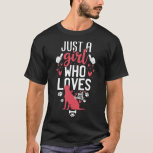 Nur ein Mädchen, das Pitbullen Liebe T-Shirt