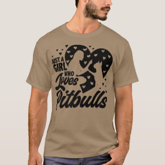 Nur ein Mädchen, das Pitbullen Lieben, Ladys Dog L T-Shirt