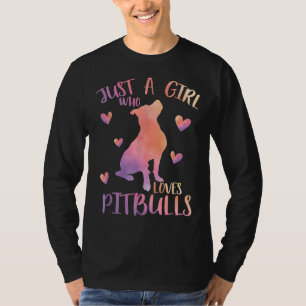 Nur ein Mädchen, das Pitbullen Lieben Wasserrutsch T-Shirt