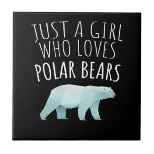 Nur ein Mädchen, das Polar Bears Animal Liebe Fliese