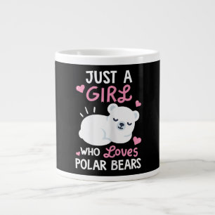 Nur ein Mädchen, das Polar Bears Animal Liebe Jumbo-Tasse
