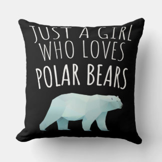 Nur ein Mädchen, das Polar Bears Animal Liebe Kissen
