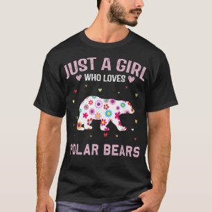 Nur ein Mädchen, das Polar Bears Daisy Blume Wom L T-Shirt