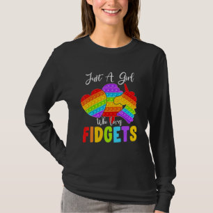 Nur ein Mädchen, das Pop Lieben Es Herz Einhorn Ei T-Shirt