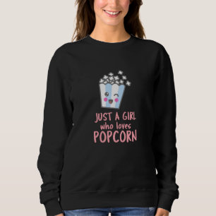 Nur ein Mädchen, das Popcorn Sweatshirt