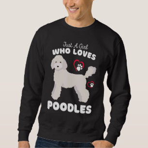 Nur ein Mädchen, das Pudels liebt Süße Pudel-Kind Sweatshirt