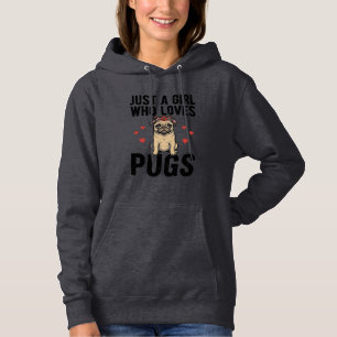 Nur ein Mädchen das Pugs liebt Vintage Hund Shirt