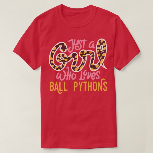 Nur ein Mädchen, das Pythons Liebe T-Shirt (Design vorne)