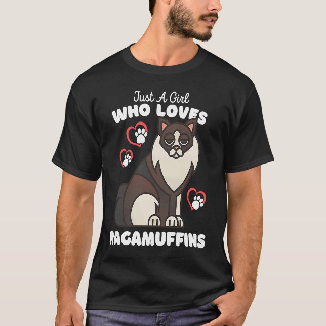 Nur ein Mädchen, das Ragamuffins Lieben Niedliche  T-Shirt (Vorderseite)