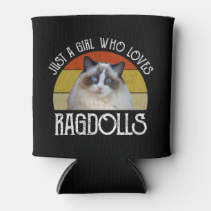 Nur ein Mädchen, das Ragdolls Liebe Dosenkühler