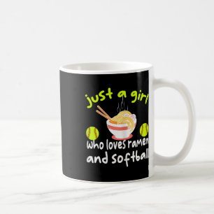 Nur ein Mädchen, das Ramen und Softll lustig Softl Kaffeetasse