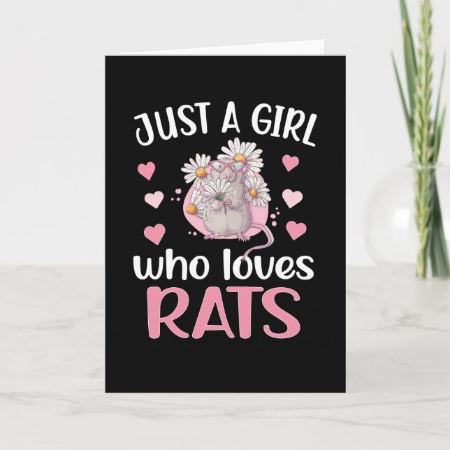 Nur ein Mädchen, das Rats Rats Mama Liebe Geschenk Karte (Vorderseite)