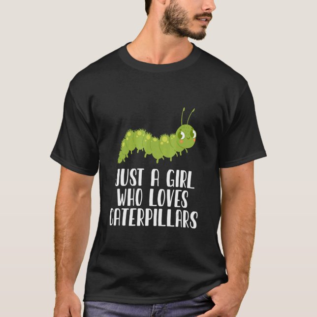 Nur ein Mädchen, das Raupen Liebe T-Shirt (Vorderseite)