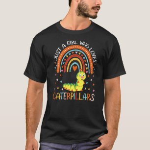 Nur ein Mädchen, das Raupen liebt, für Frauen Mädc T-Shirt