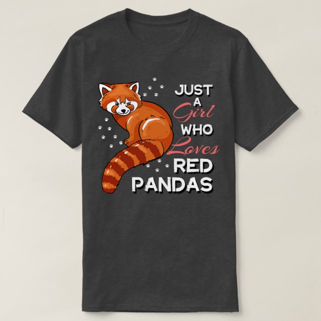 Nur ein Mädchen, das Red Pandas 3 Lieben T-Shirt (Design vorne)