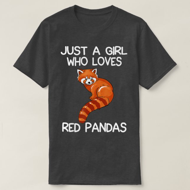 Nur ein Mädchen, das Red Pandas Geschenk Red Panda T-Shirt (Design vorne)