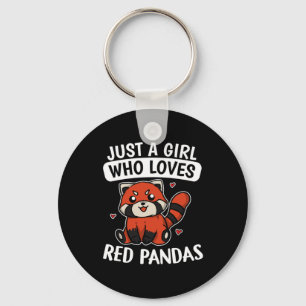 Nur ein Mädchen, das Red Pandas Red Panda Costume Schlüsselanhänger